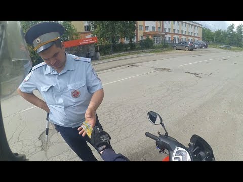 ОСТАНОВИЛИ ДПС НА МОПЕДЕ! Общение с ДПС#6