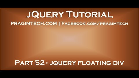jquery floating div