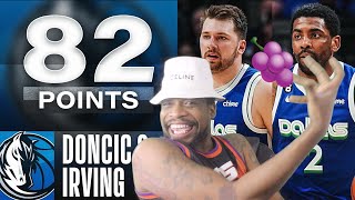THE GANGGERRRS!! Luka Doncic \& Kyrie Irving Combine For 82 POINTS!! In Mavericks W!
