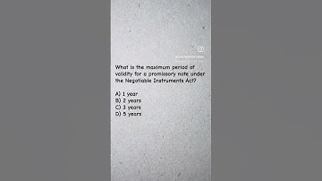 Negotiable Instruments Act  MCQ Question Answer