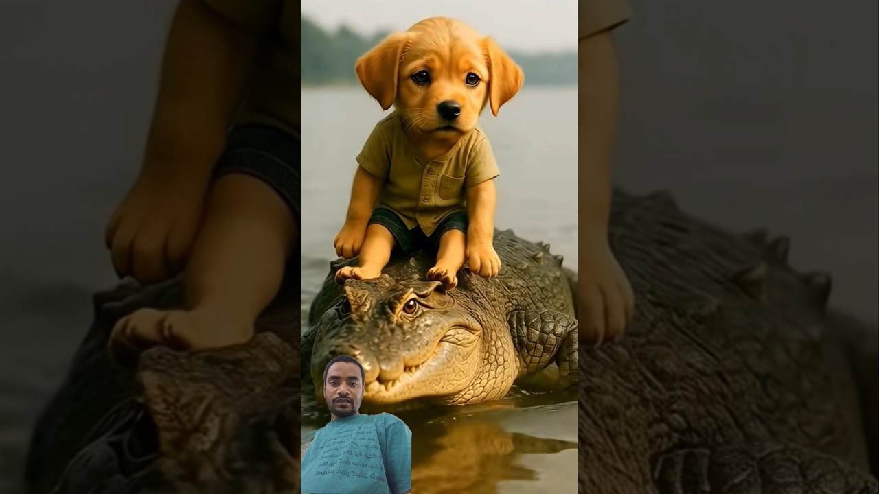 Crocodile saves cute puppy's life! 🐊🐶 