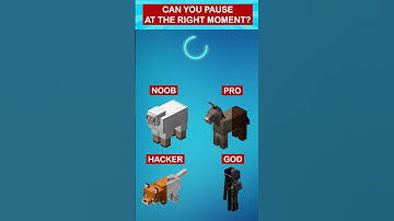 Can you pause at the right time? NOOB vs PRO vs HACKER vs GOD Minecraft ! #shorts
