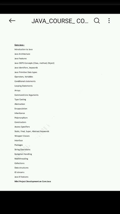 Core Java Syllabus | #java #programming - YouTube
