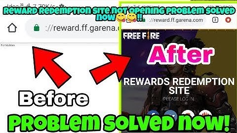 Free Fire Redeem Code Website Not Working Or Login Failed Problem Solve Trick | Reward Site Problem
