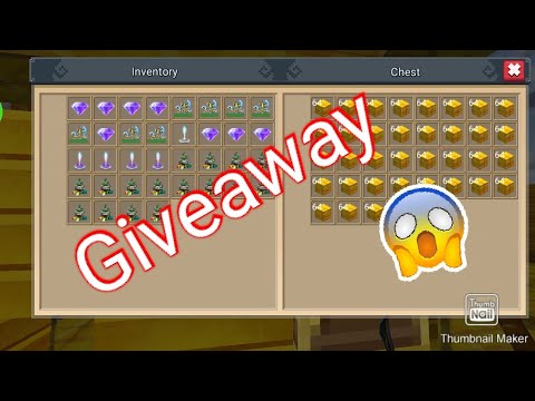 Giveaway in mining area skyblock (blockman go)