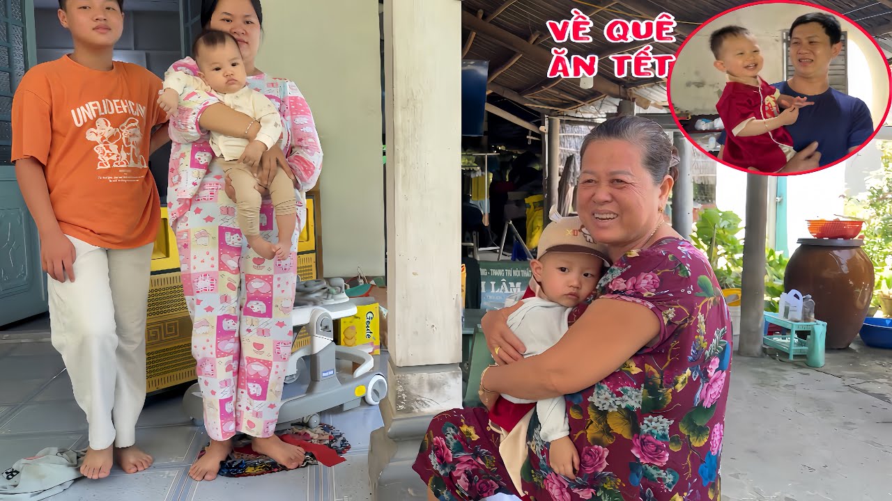 Chia Tay Nội Kem Về Ăn Tết Với Ngoại - Kem Vui Mừng Khi Gặp Lại Anh Chị