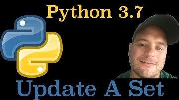 Python 3.7: How To Update A Set In Python
