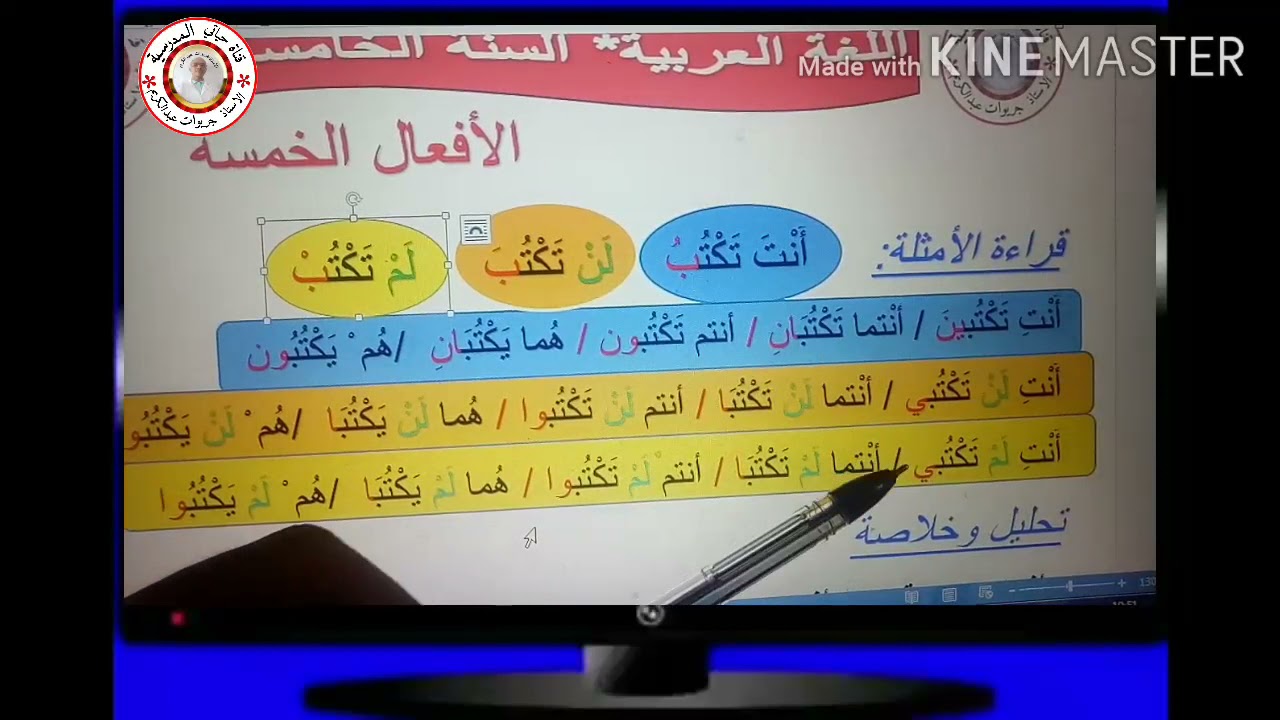 الافعال خمسة (تعريف + اعراب)  للسنة الخامسة