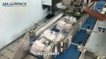 Automatic down paper flow pack machine for socks Majorpack 袜子包装机