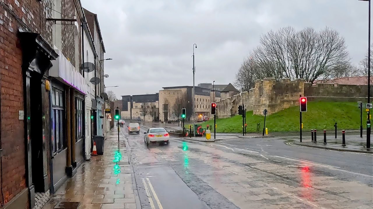 Heavy Rain | Storm Chandra | ASMR Walk | York England UK 4k