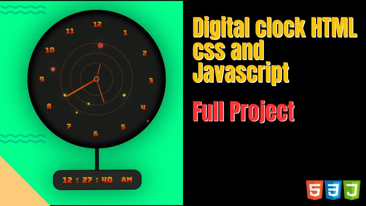 Create a Digital Clock with HTML, CSS, and JavaScript: A Beginner's ...