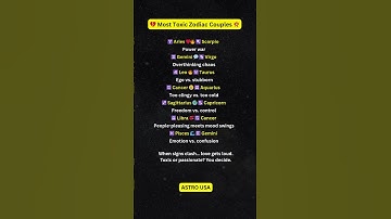 💔 Zodiac Signs That Make the Most Toxic Couples #zodiac #zodiacsigns #astrology #shorts