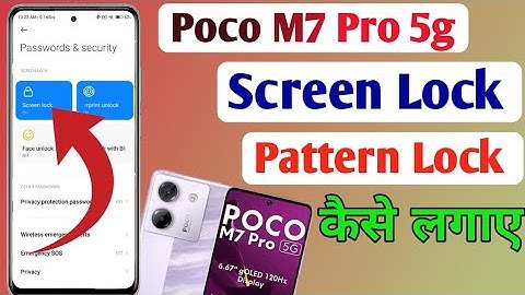 Poco m7 pro 5G screen lock setting | Poco m7 pro 5G me screen lock kaise lagaye | Poco screen lock