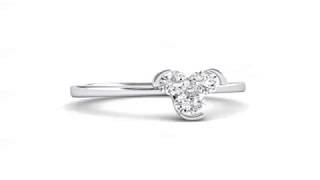 Three-Stone Flower Diamond Engagement Ring (0.33 CTW)