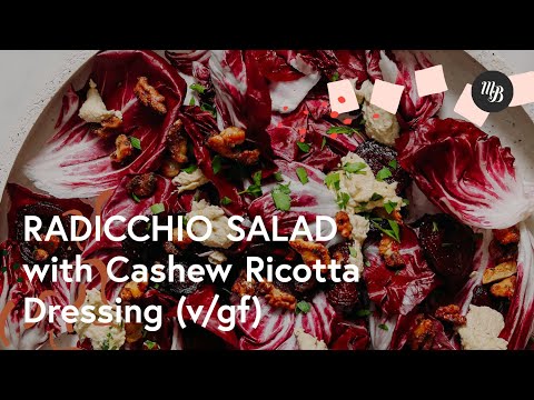 Radicchio Salad with Cashew Ricotta Dressing | Minimalist Baker Recipes