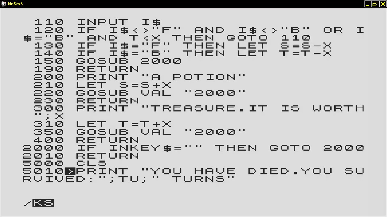 1K ADVENTURE SINCLAIR ZX80 ZX 80 ZX 81 ZX81 Science of Cambridge Ltd