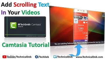 Add Scrolling Text In Your YouTube Videos | Camtasia Tutorial (Hindi)