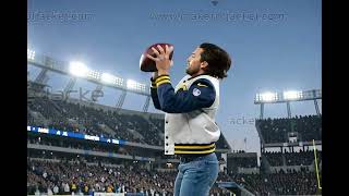 Match Highlights RAMS FAN WEARING WHITE STARTER JACKET CATCHING A PASS AT SOFI