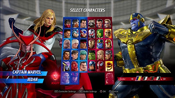 MARVEL VS  CAPCOM  INFINITE (Capt Marvel/Jedah vs Thanos /Gamora)