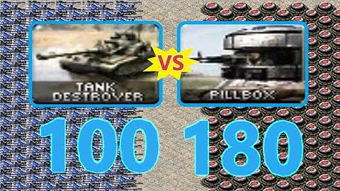 Tank Destroyer vs PILLBOX - Same Cost - Red Alert 2