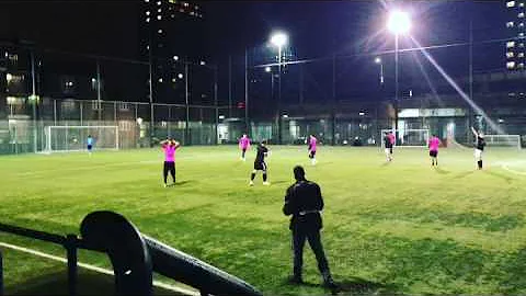 Long shot score! Amazing goal! Half way goal