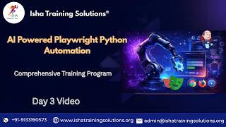 Playwright with Python  Day 3 Video on 15th September 2026 Call/Whatsapp +91-9133190573 to enroll
