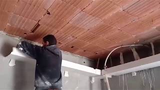 تحدي طريقة سهلة و بسيطة عمل ديكور سقف من الجبس