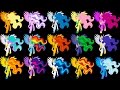 My Little Pony Transforms - Mane 7 Color Swap Princess Celestia - Coloring Videos For Kids