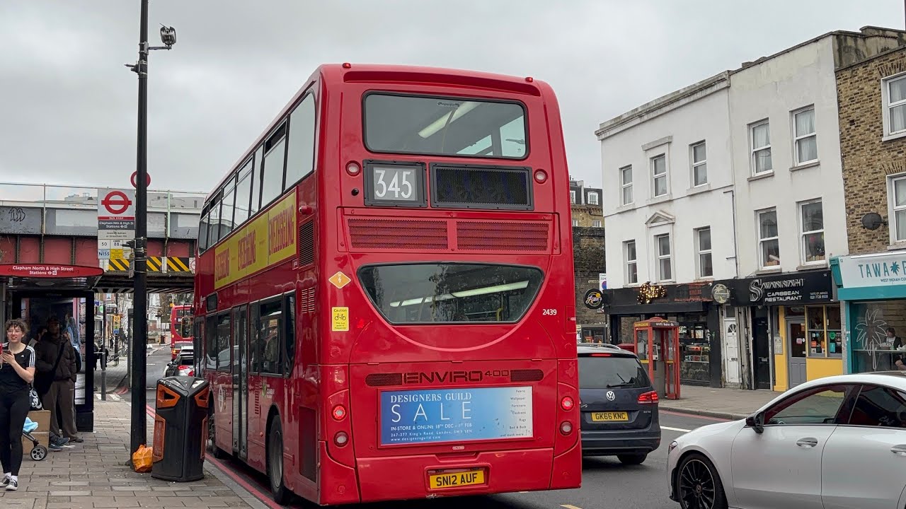 Journey on 2439 SN12AUH on route 345.