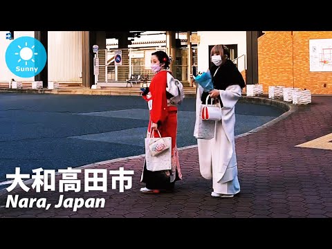 ⁴ᴷ Nara: Yamato Takada (大和高田市) - Japan Walking Tour (January 9, 2022)