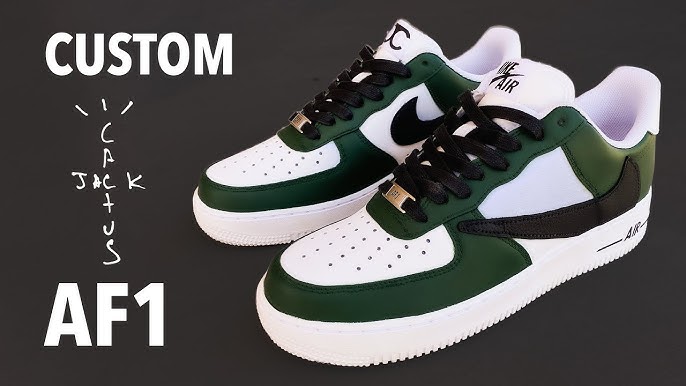 Buy Green & Black Customised Nike Air Force 1 Sneaker 