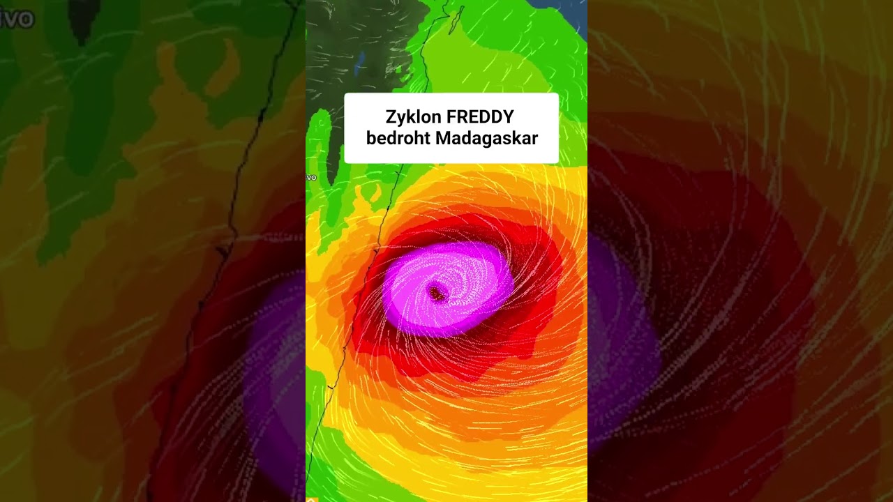 Tropensturm FREDDY 🌀 bedroht Madagaskar❗️Faszinierend und doch so gefährlich... #storm #warning