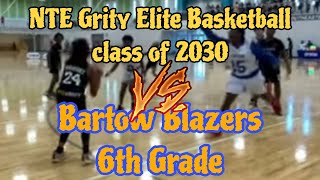 NTE Grity Elite Basketball 6th Grade vs Bartow Blazers 2030 YBOA T.A. Championship Tour 1st half