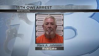 Rice Lake man arrested for 15th OWI