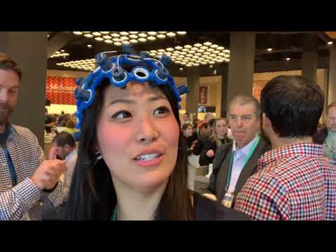 Shirley Zhang Demos OPENBCI Open Source EEG Headset At CES 2020 Las Vegas