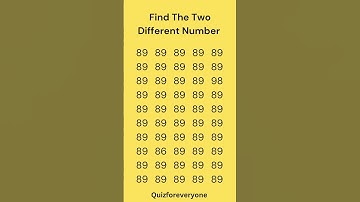 Find The 🏆🖋️ Different Number 89 #quiz #odd #math #oddchallenge
