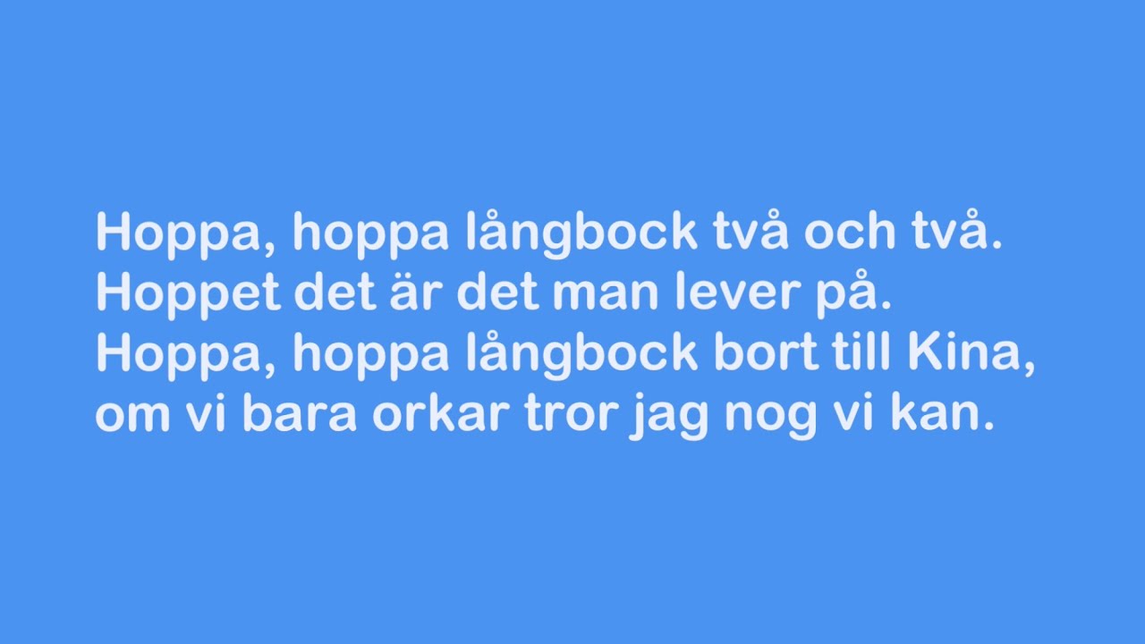 Hoppa långbock (med text) | Barnvisa av Lennart Hellsing/Knut Brodin