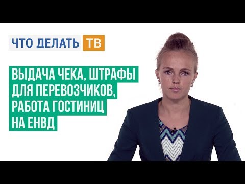 Выдача чека, штрафы для перевозчиков, работа гостиниц на ЕНВД