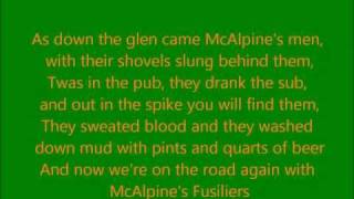 The Young Dubliners - McAlpines Fusiliers (lyrics)