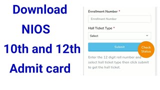How to download hall ticket or admit card for secondary and senior secondary