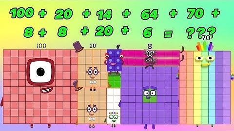ADD NUMBERBLOCKS RANDOM BIG AND SMALL NUMBERS | LEARN ADDITION | hello george