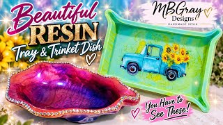 You HAVE to See These! 😍 Beautiful Resin Tray & Trinket Dish | Resin Art DIY
