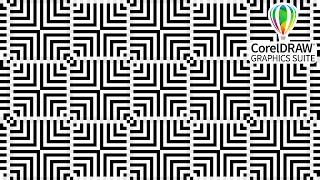 Corel DRAW tutorials Design patterns Geometric patterns Black and white Polygon 111