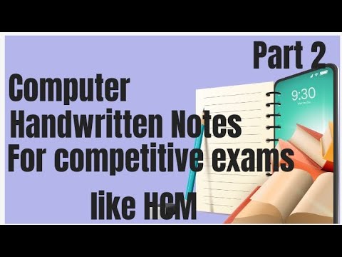 computer handwritten notes for competitive exams like Delhi HCM.(part 2 ...