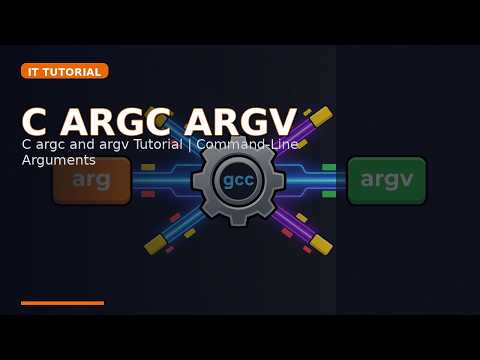 C argc and argv Tutorial | Command-Line Arguments in C with gcc Demo