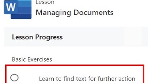 Word 1.1 Learn to find text - Jasperactive Online