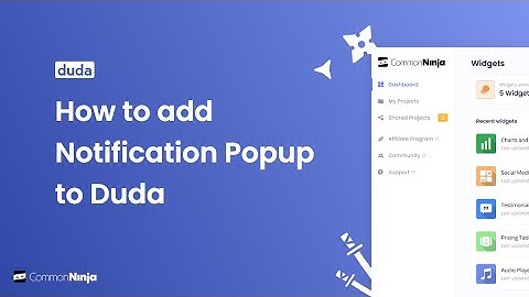How to add a Notification Popup to Duda