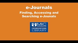 e-Journals