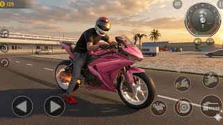 Extreme Motorbikes Cop on Fuel station Blue police Bike - Motocross Racing For Android Gameplay screenshot 1