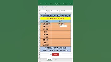 INT Formula in Excel🔥 / Excel tips & tricks / #shorts #viral #excel #tricks #video #exceltips